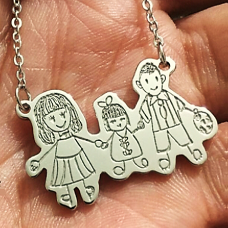 custom child's drawing jewellery maker wholesale personalized child artwork jewelry websites china